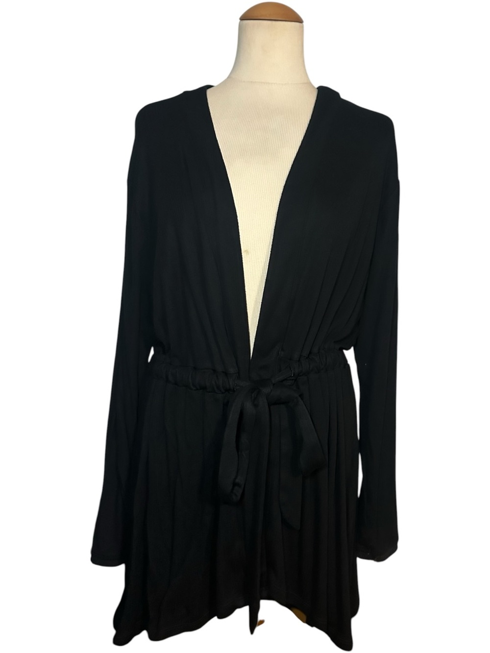 Soma Tie-Waist Lounge Robe Black Size XL